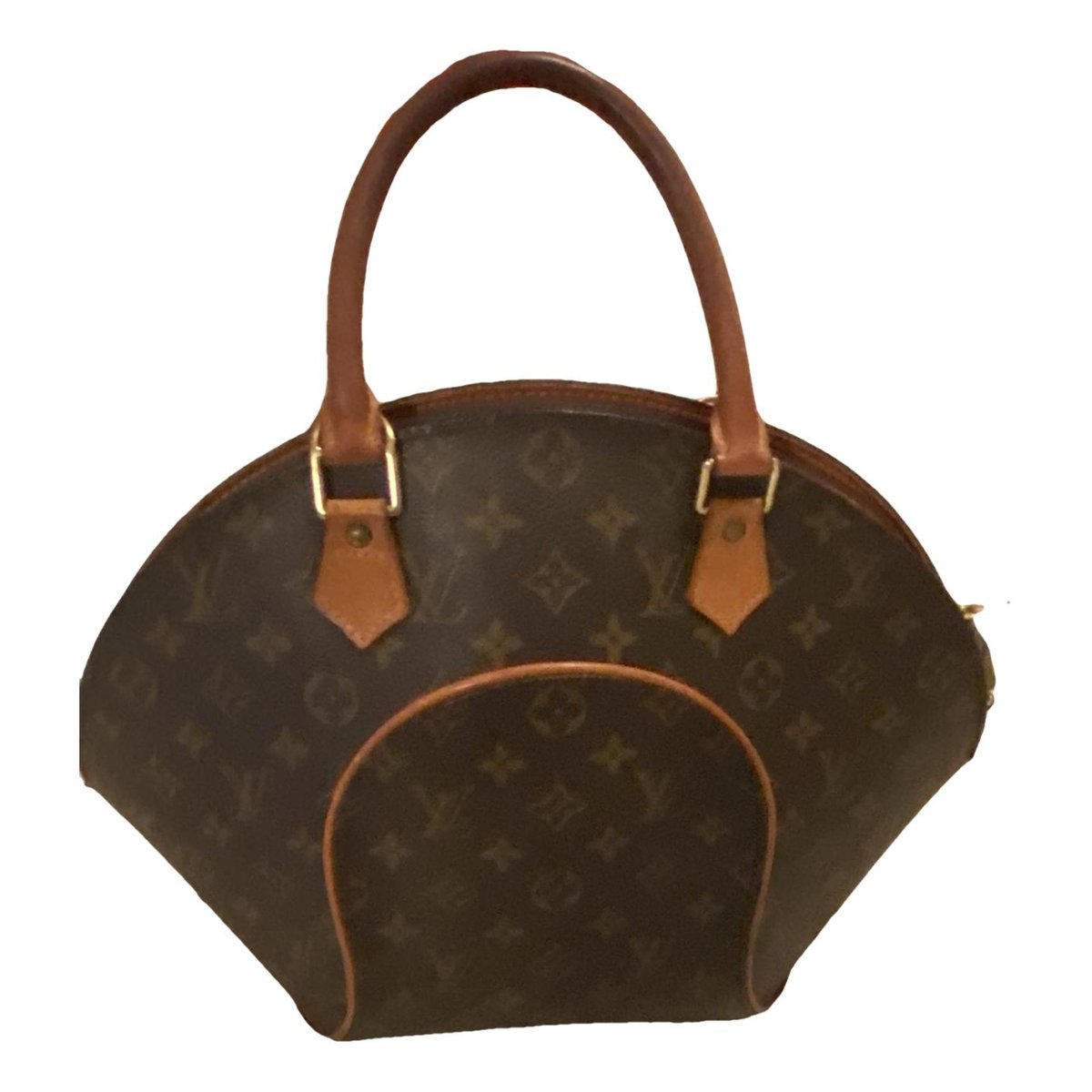 Ellipse patent leather handbag