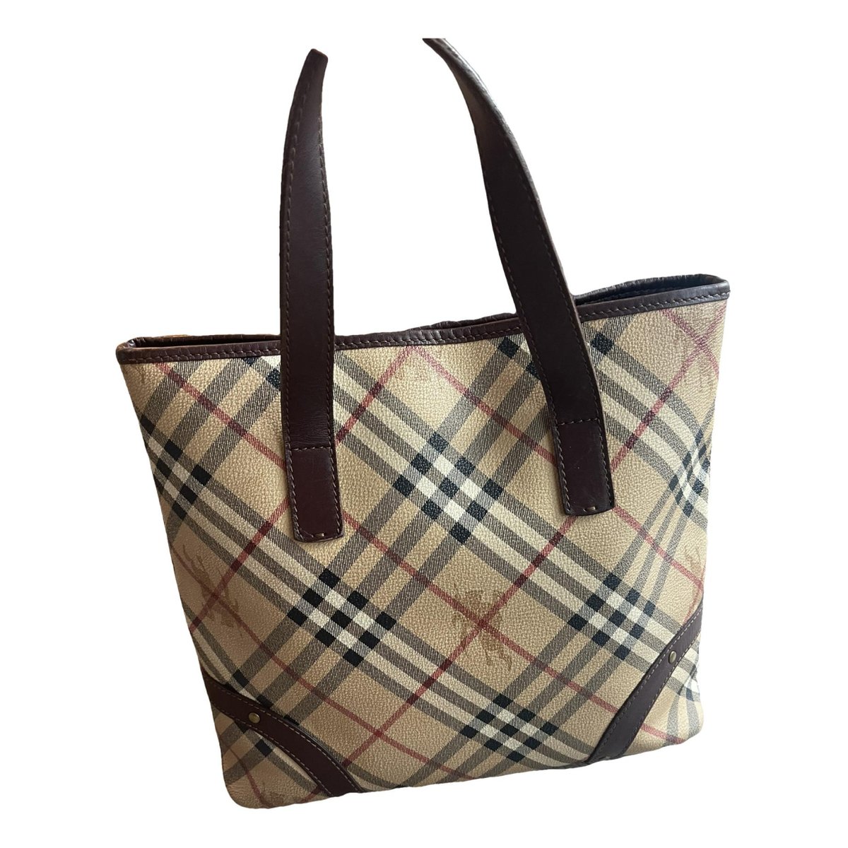 Title leather handbag
