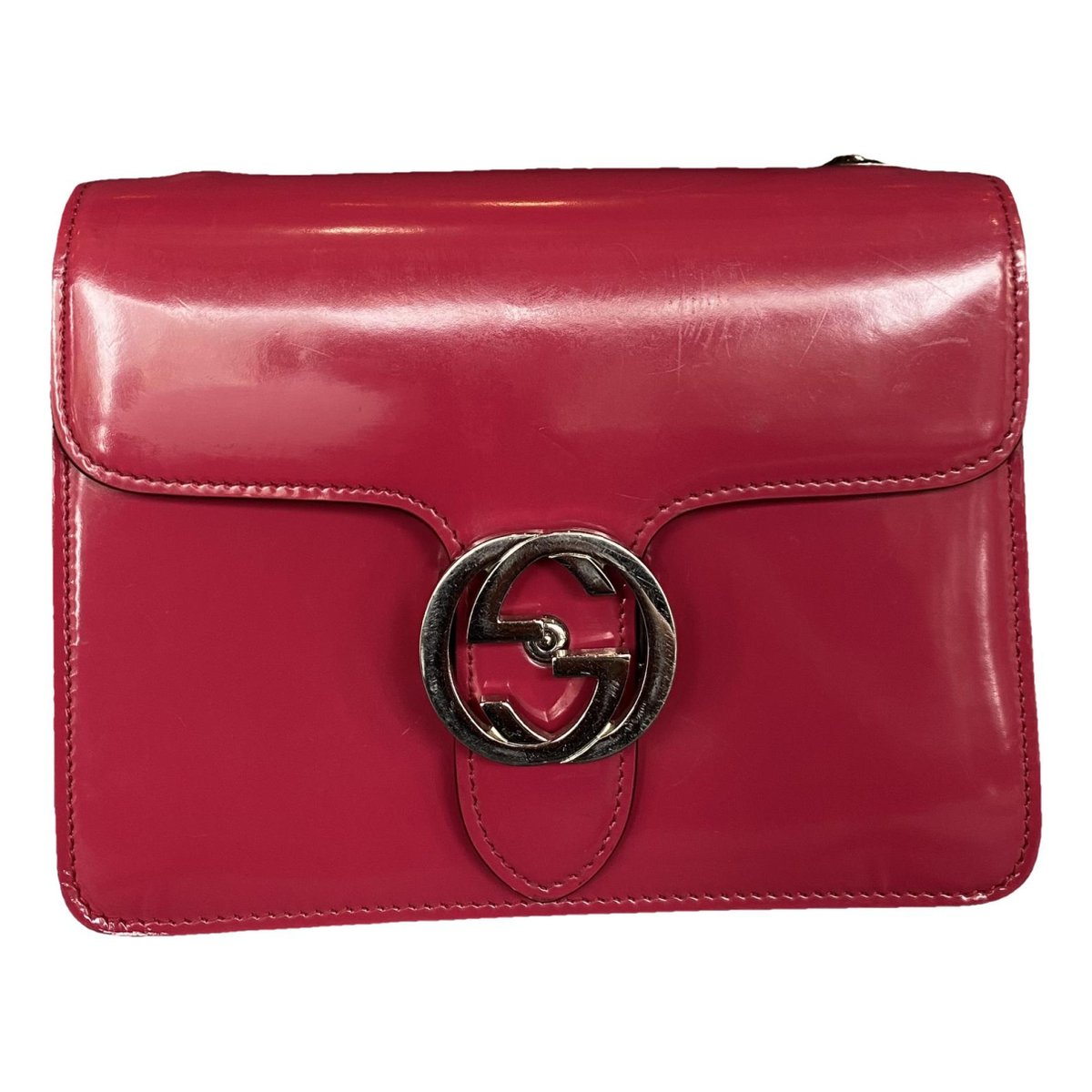 Interlocking leather handbag