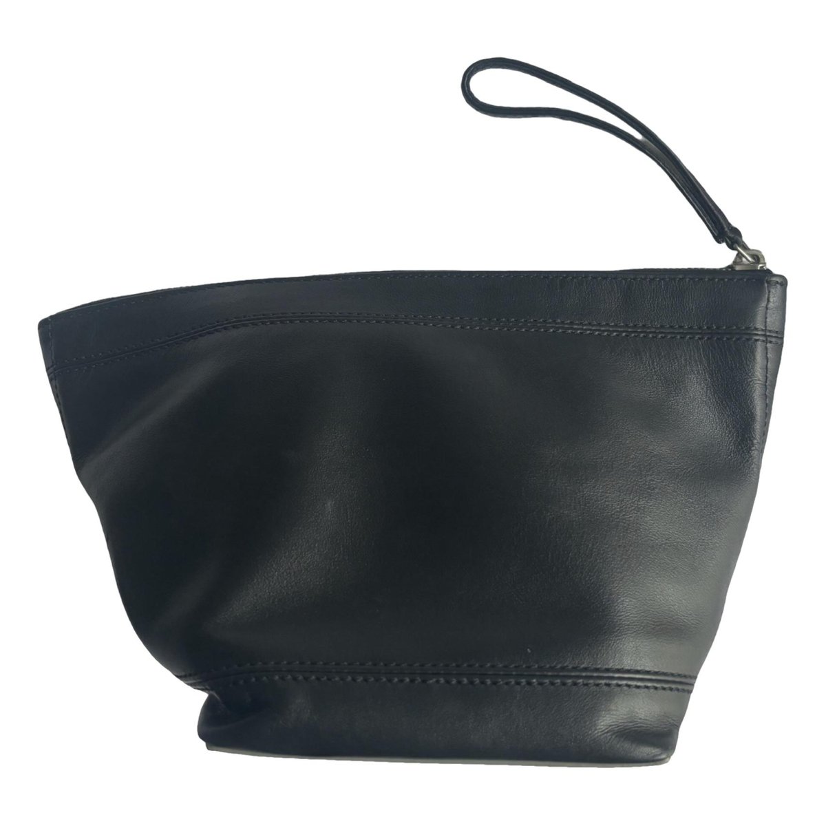 Leather clutch bag