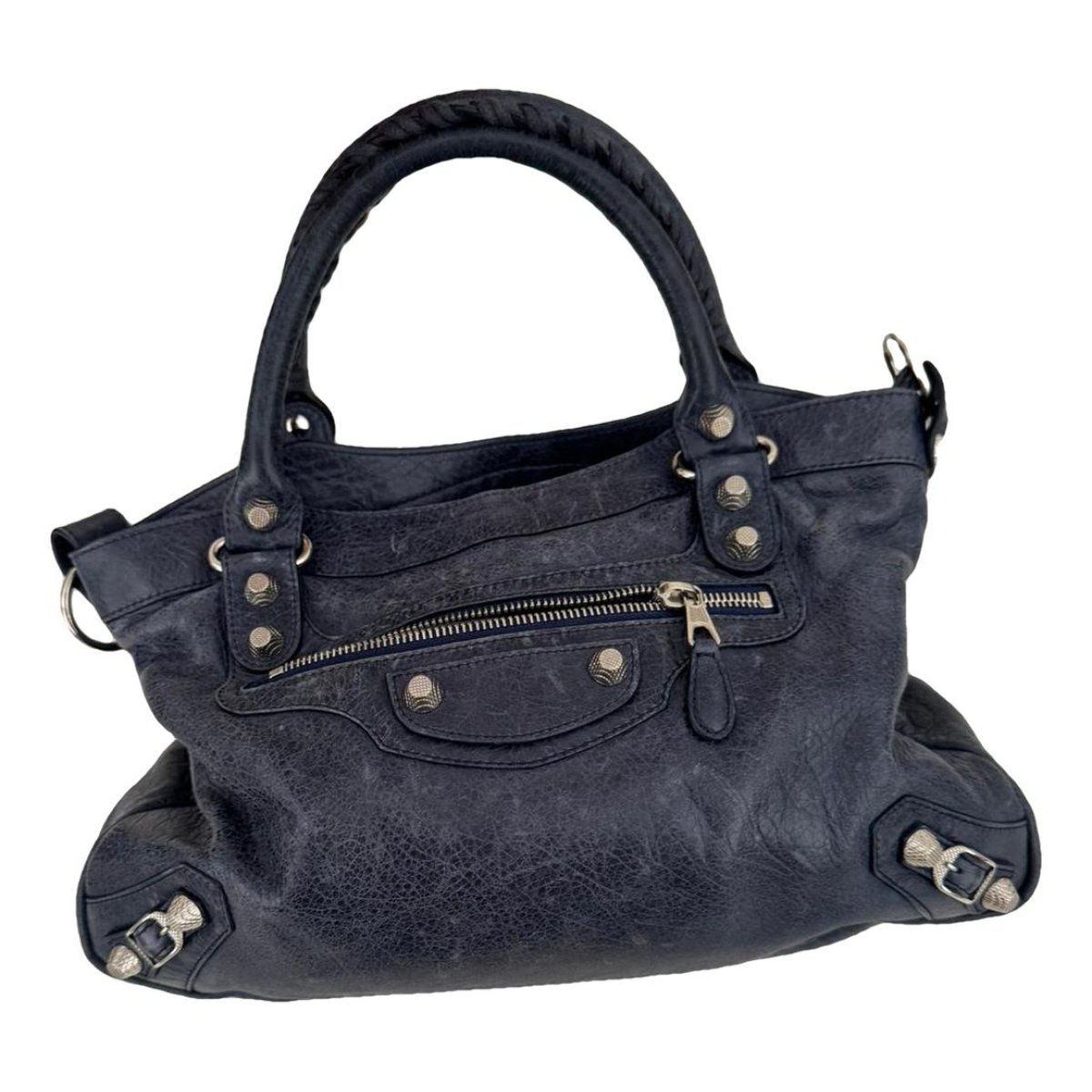 City leather handbag