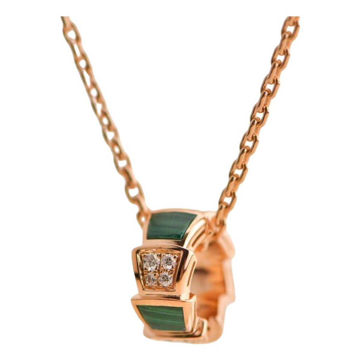 Serpenti Viper pink gold necklace