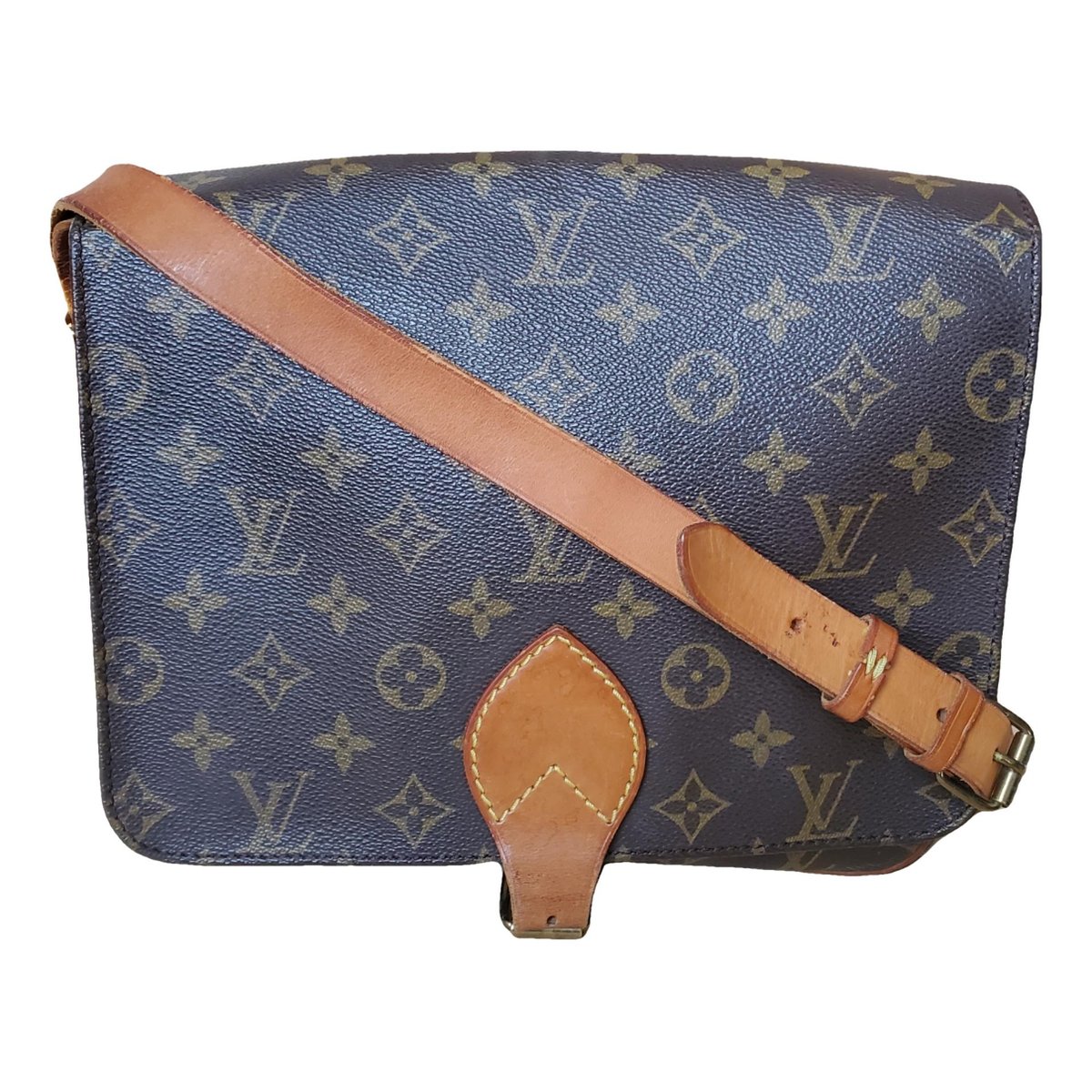 Cartouchière leather crossbody bag