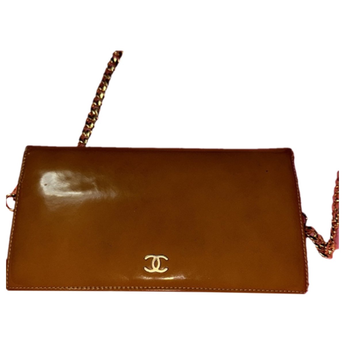 Wallet On Chain patent leather crossbody bag