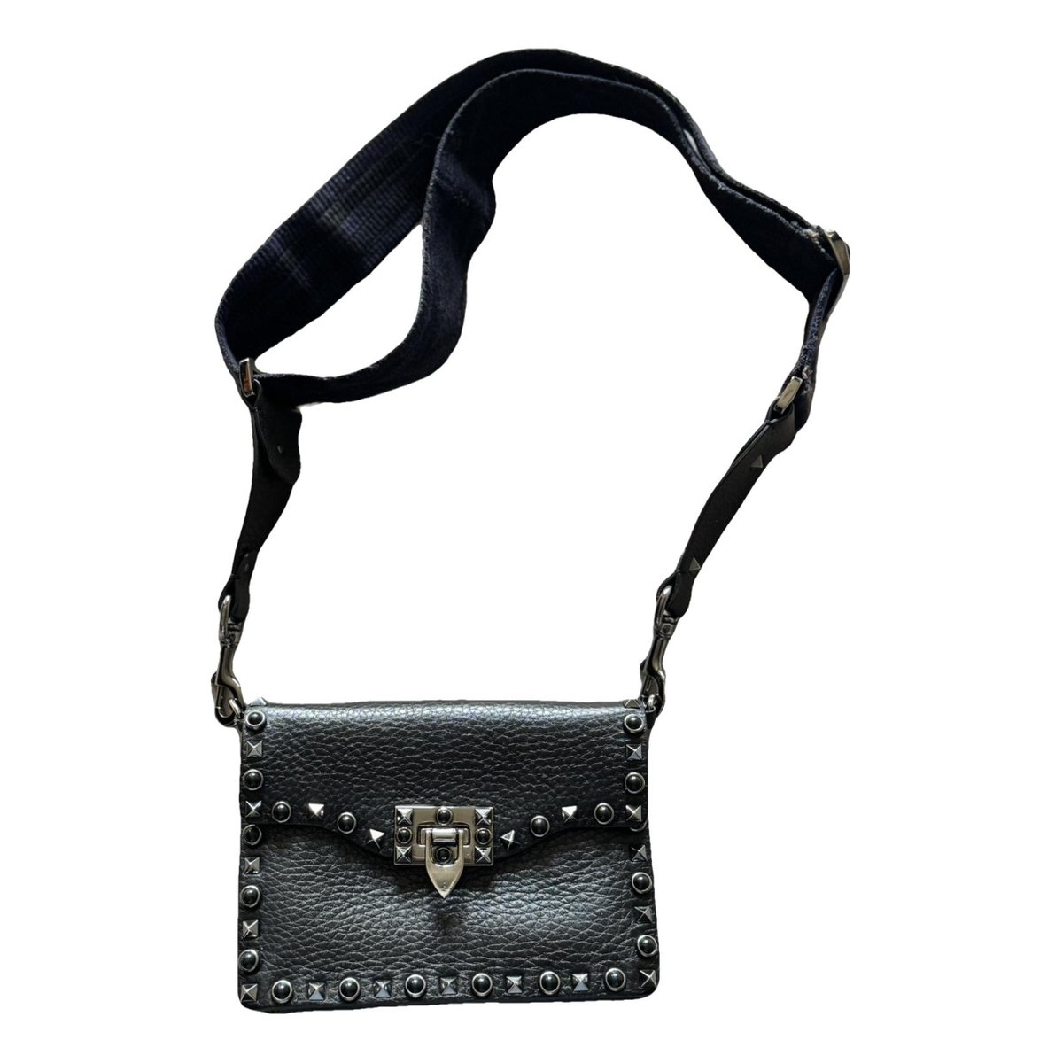 Guitar Rockstud leather crossbody bag