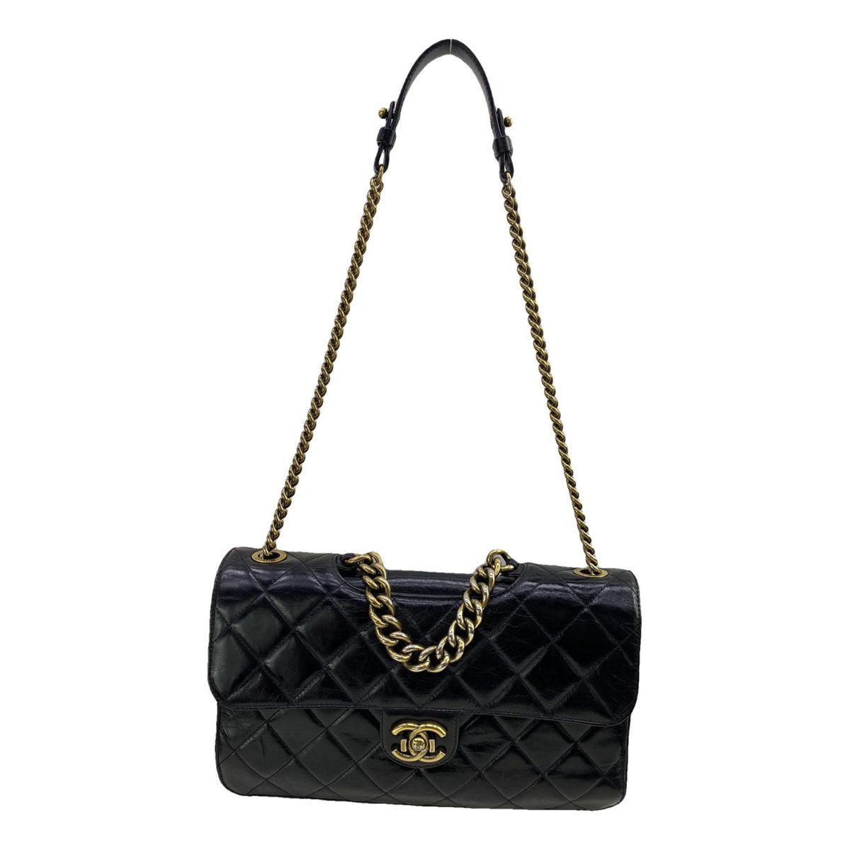 Trapezio leather handbag