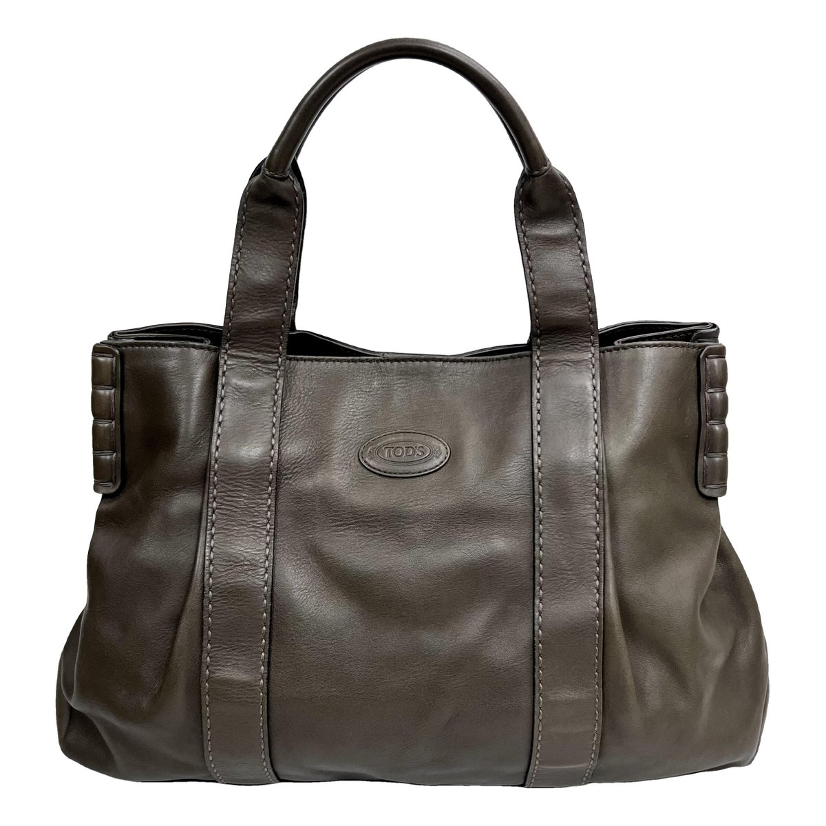 Shopping Media leather handbag