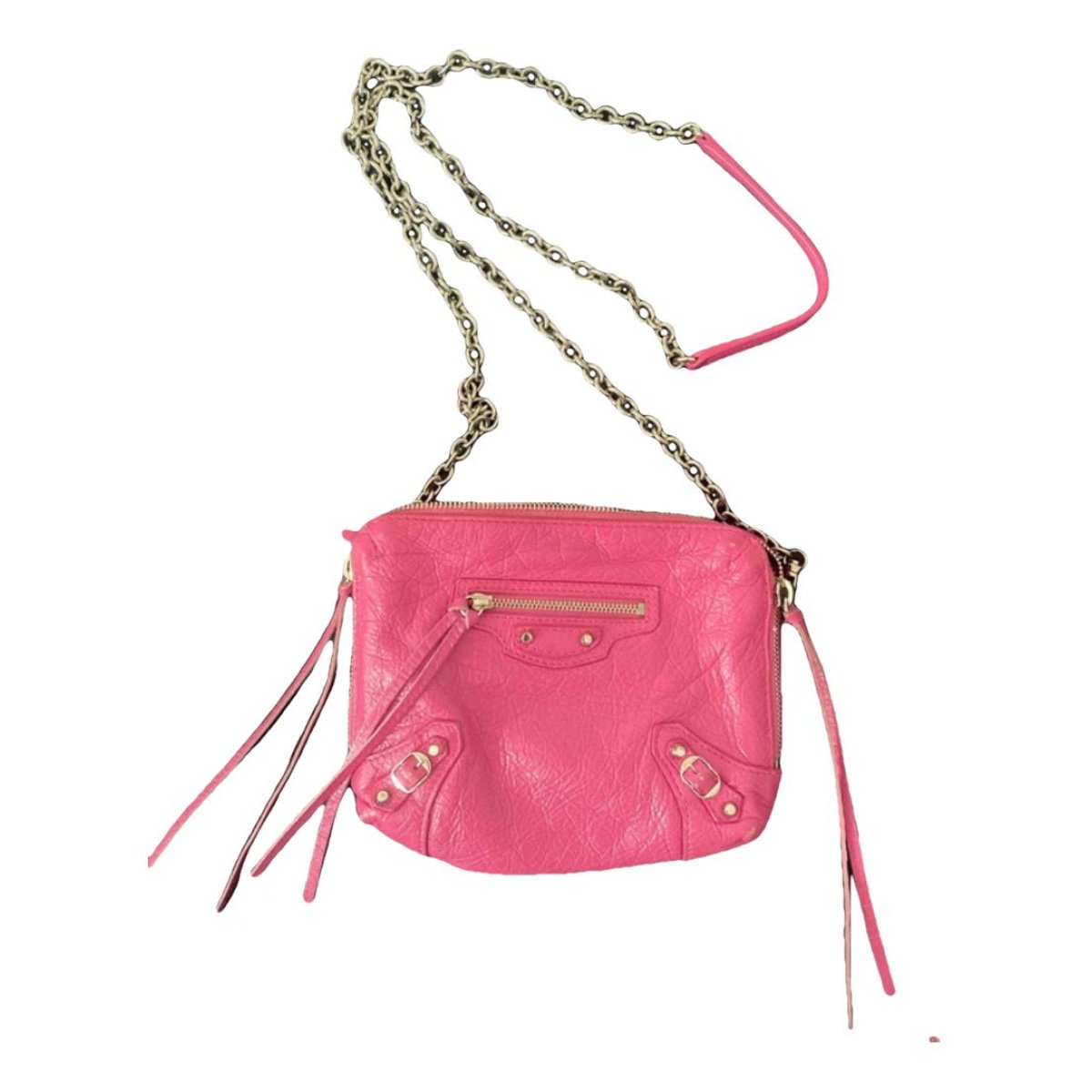 Hip leather handbag