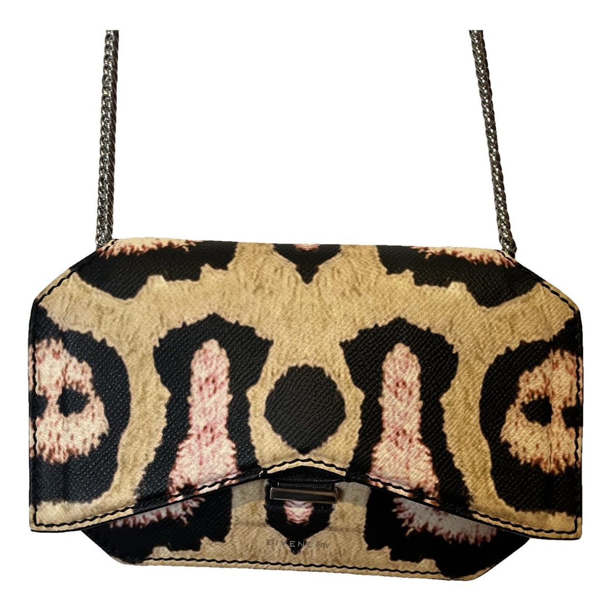 Bow Cut leather clutch bag