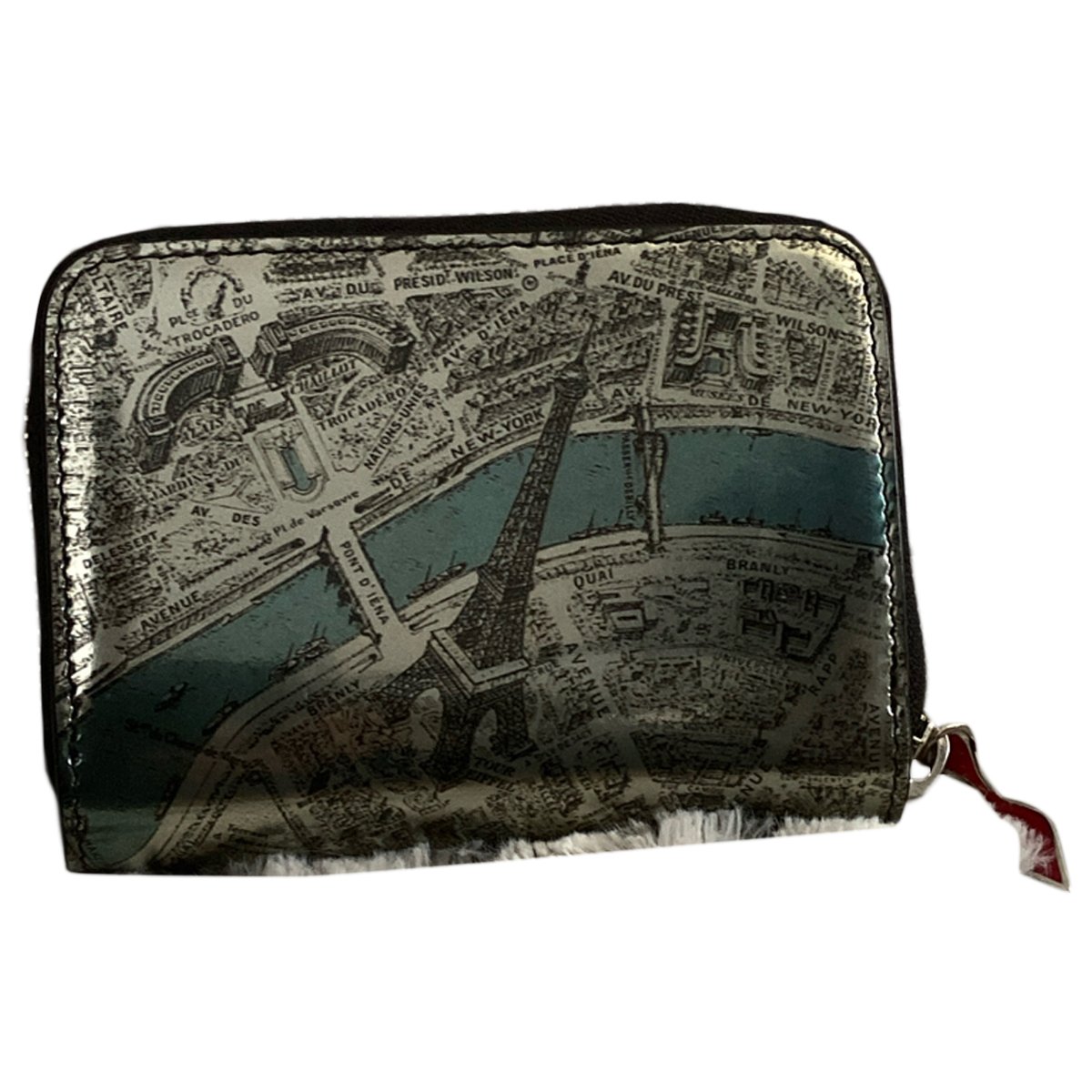 Panettone patent leather wallet