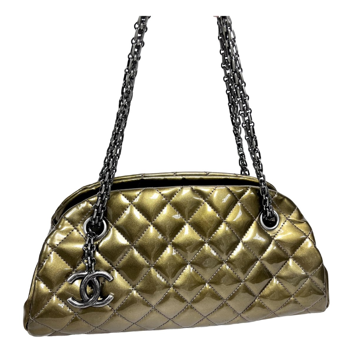 Mademoiselle patent leather handbag