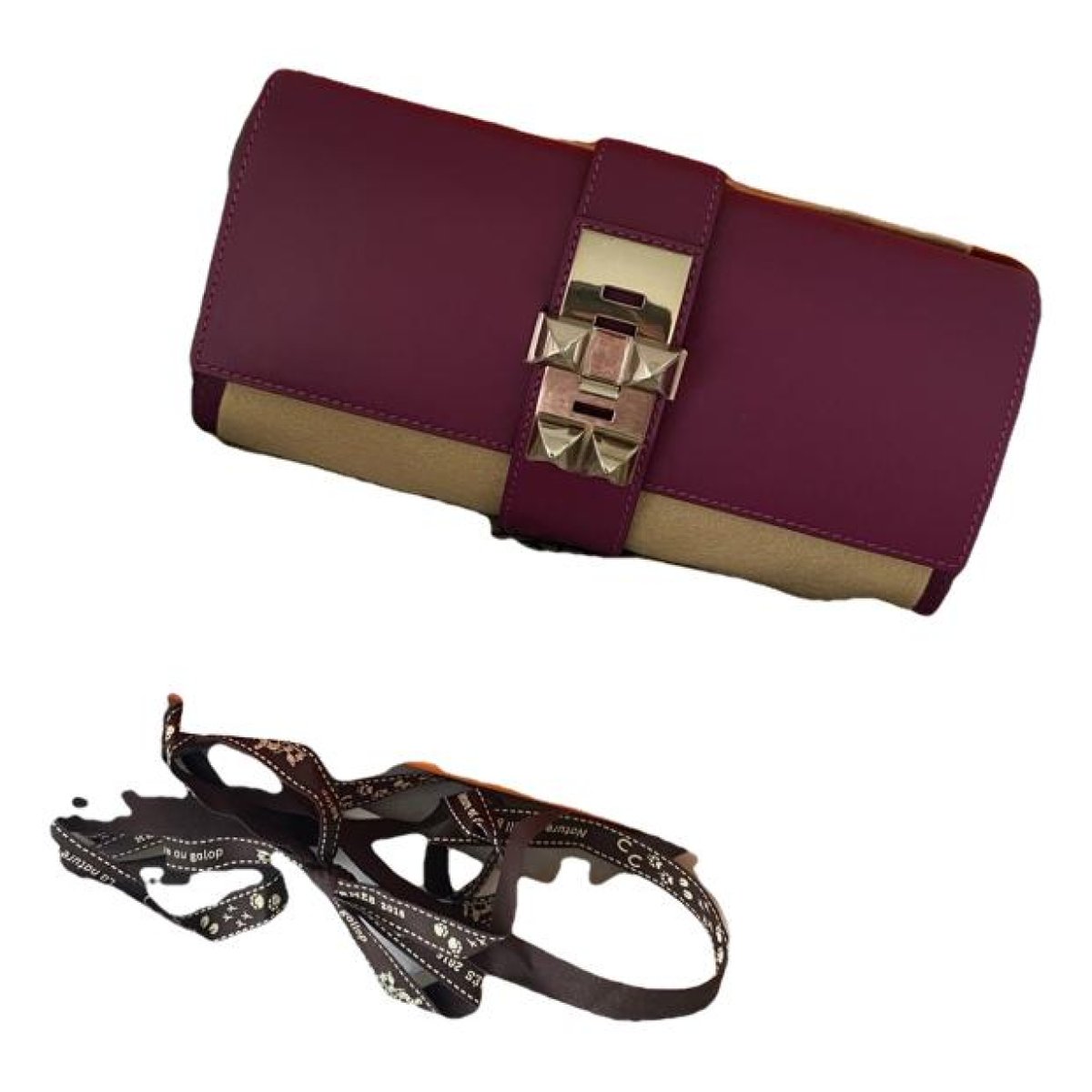 Médor leather clutch bag