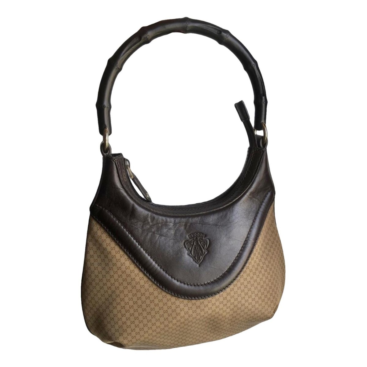 Vintage Bamboo Hobo cloth handbag