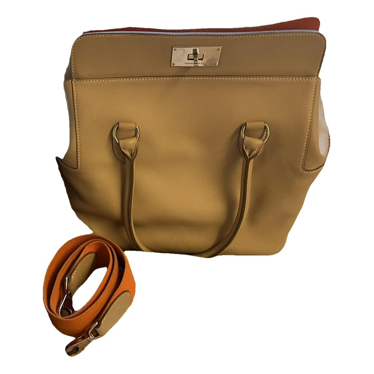 Toolbox leather handbag