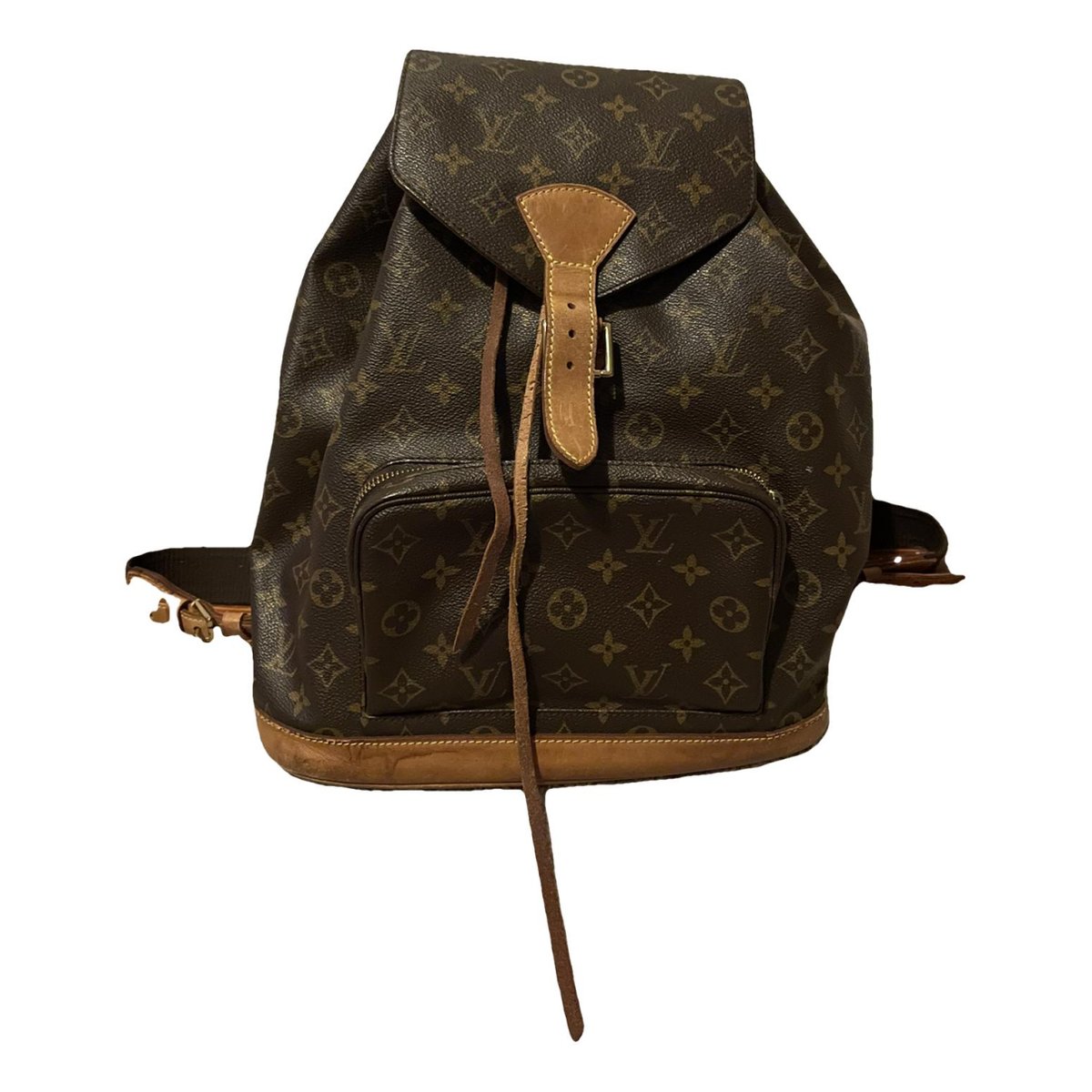 Montsouris Vintage leather backpack