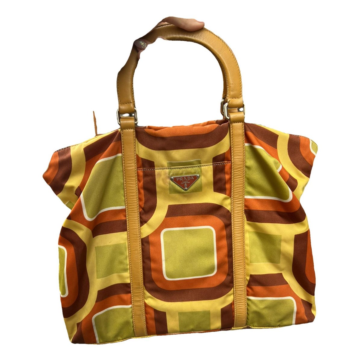 Tessuto Metallo cloth handbag