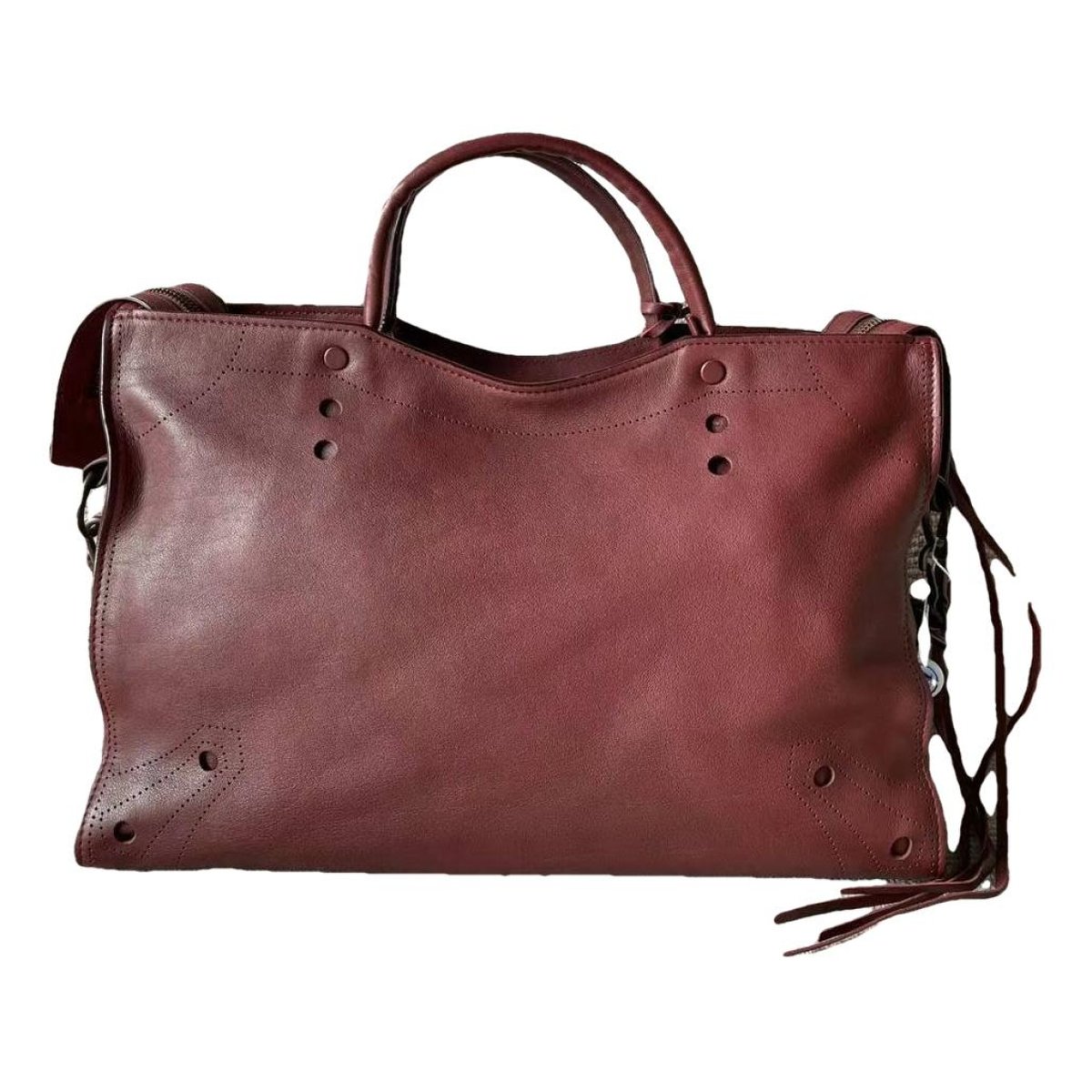 Blackout leather handbag