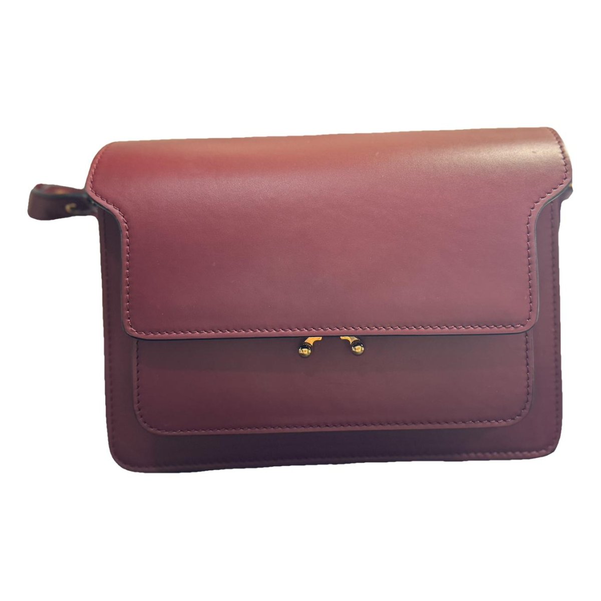 Trunk leather crossbody bag
