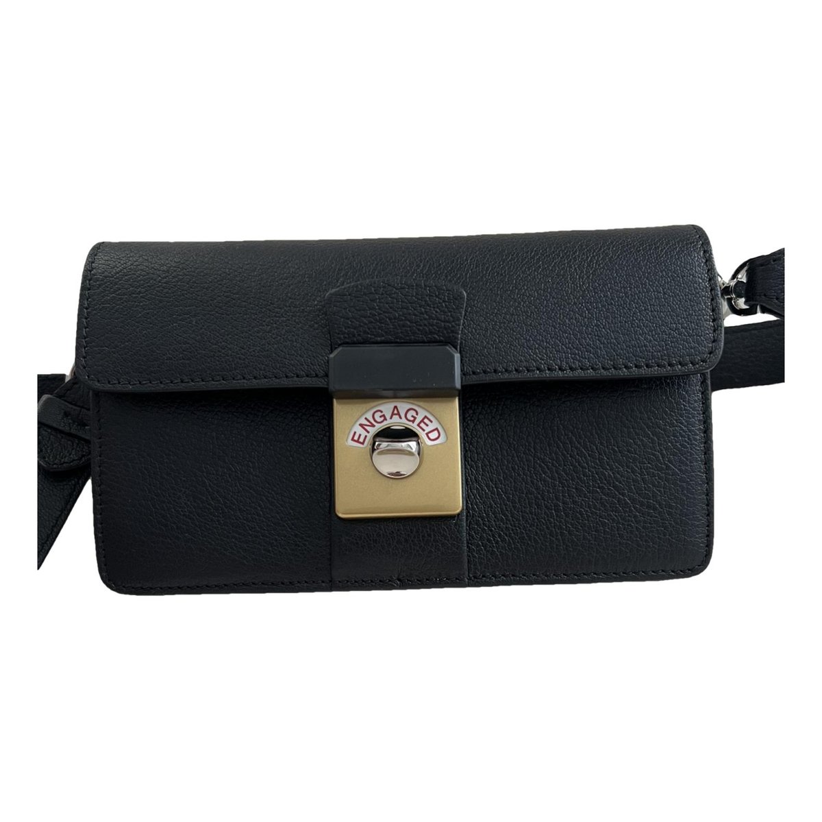 Snatched leather crossbody bag