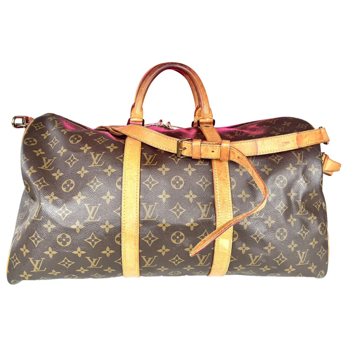 Keepall leather travel bag