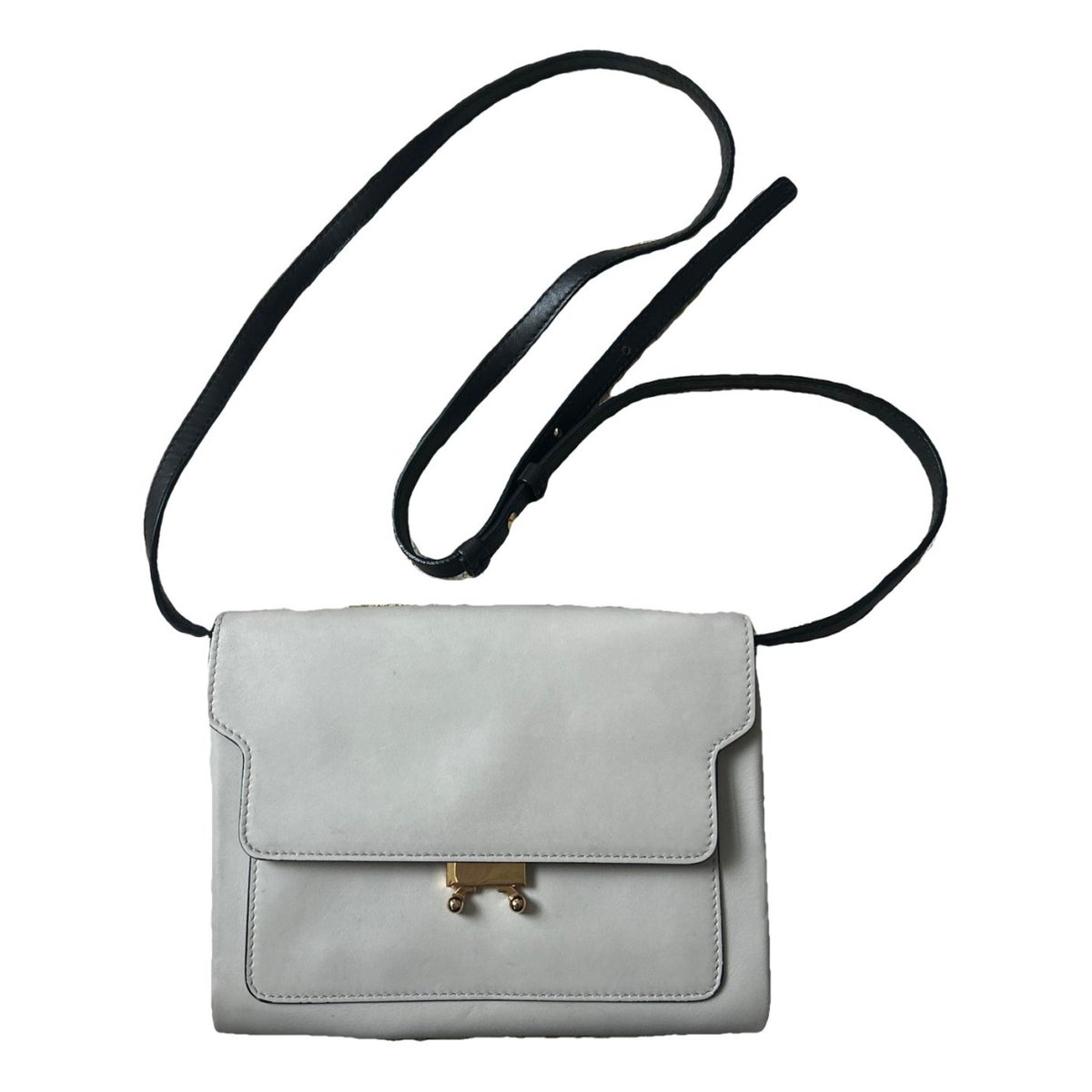 Trunk leather crossbody bag