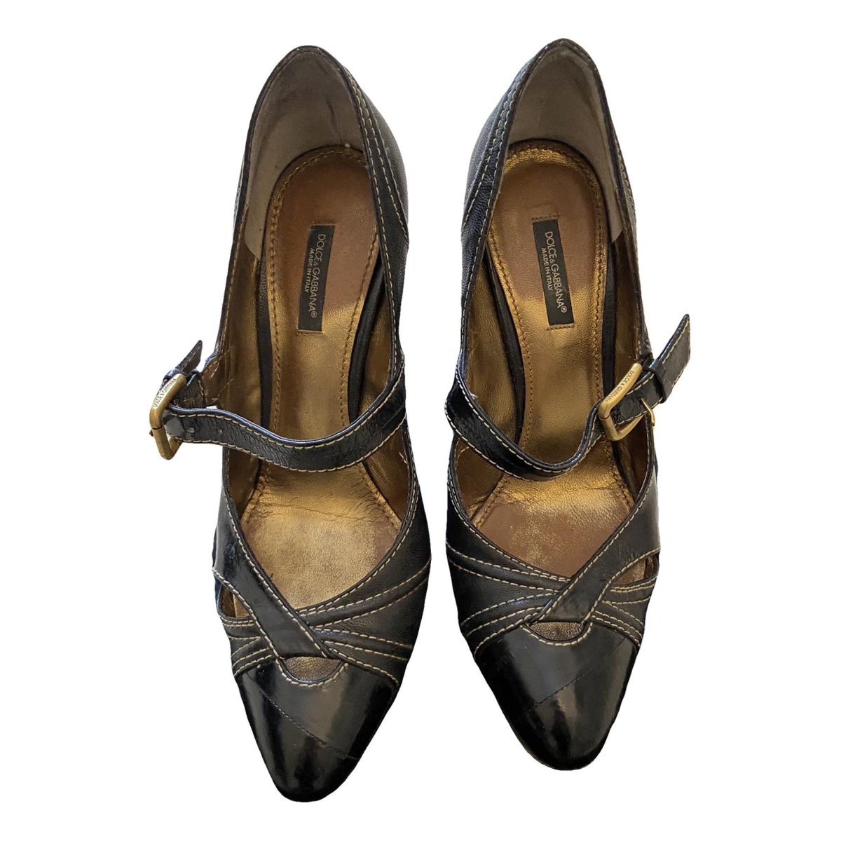 Mary Jane leather heels