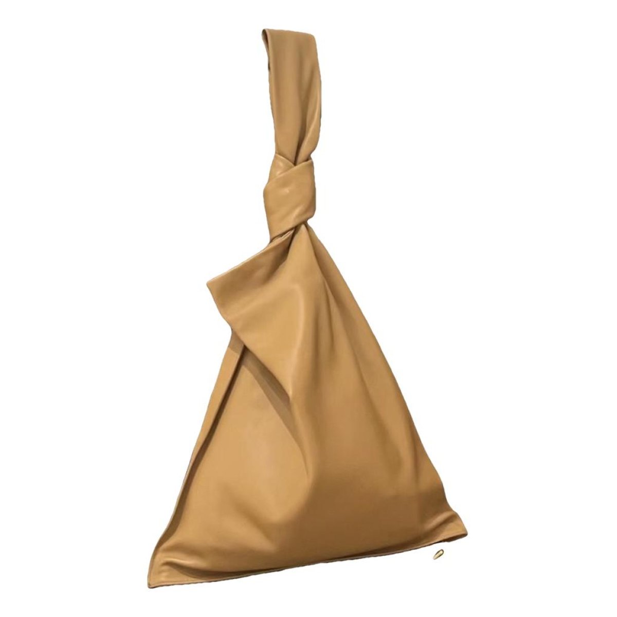 Twist leather clutch bag
