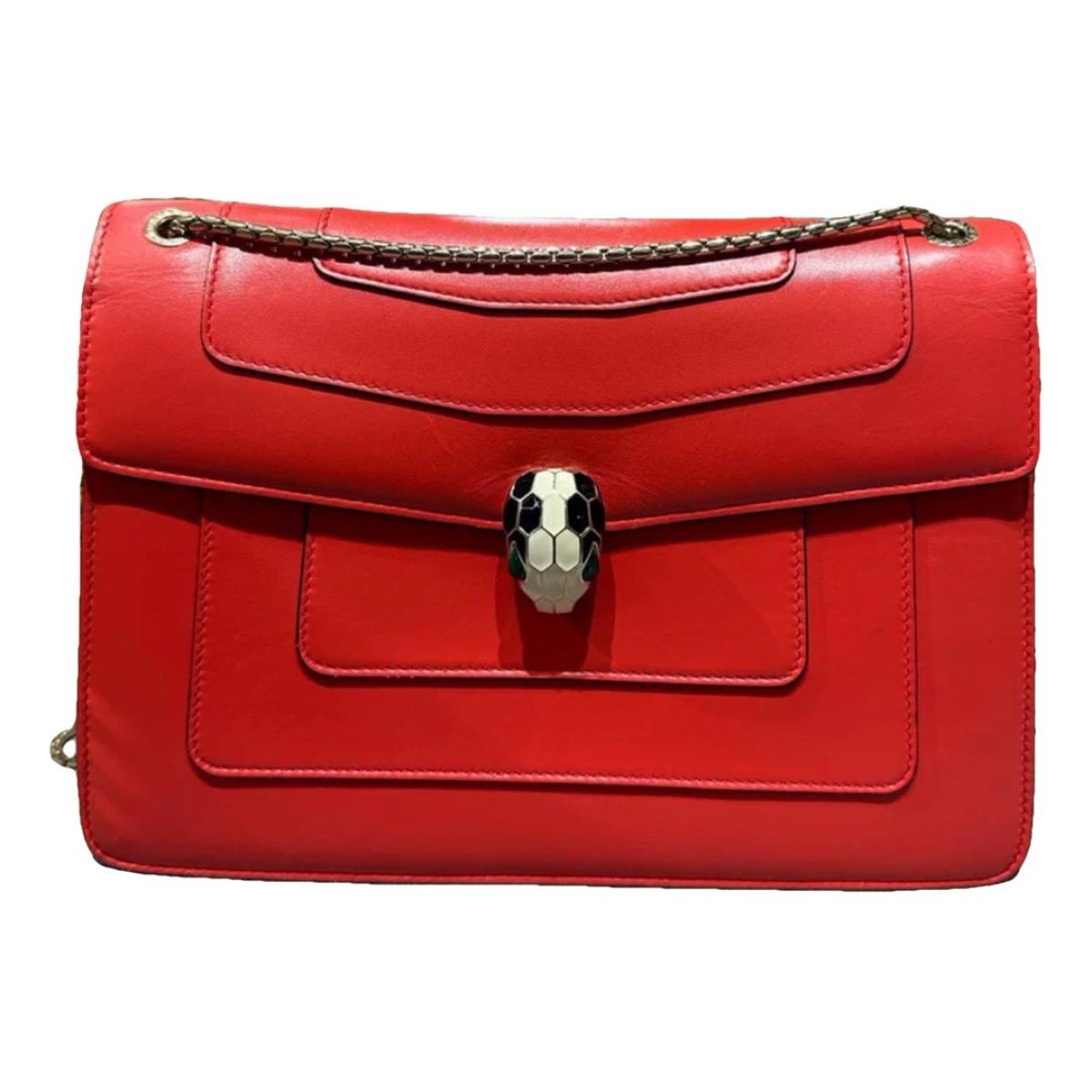 Serpenti leather handbag