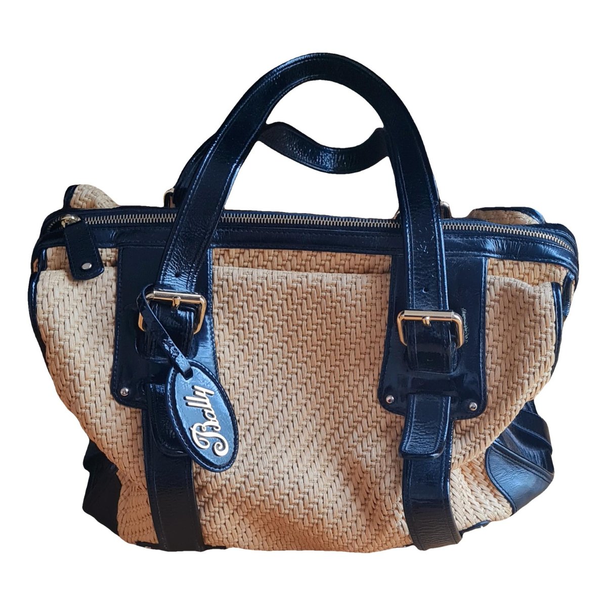 Patent leather handbag
