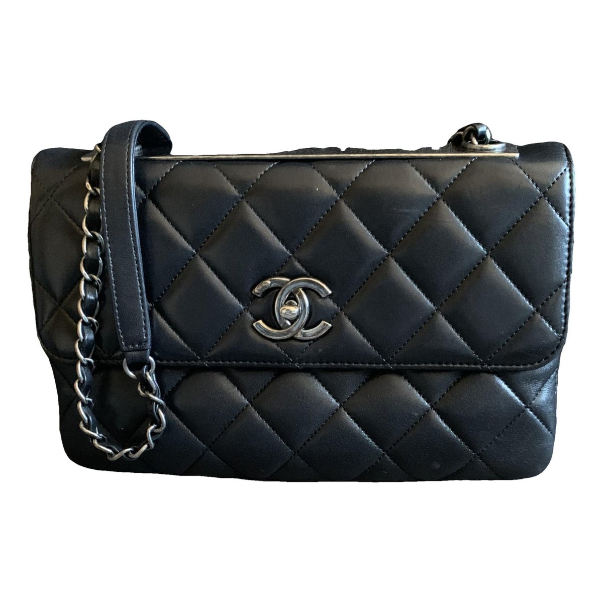 Trendy CC Flap leather handbag