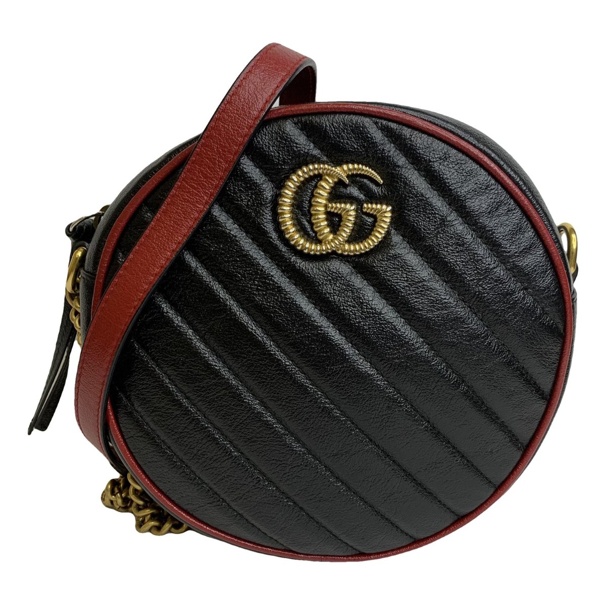 GG Marmont Round leather crossbody bag