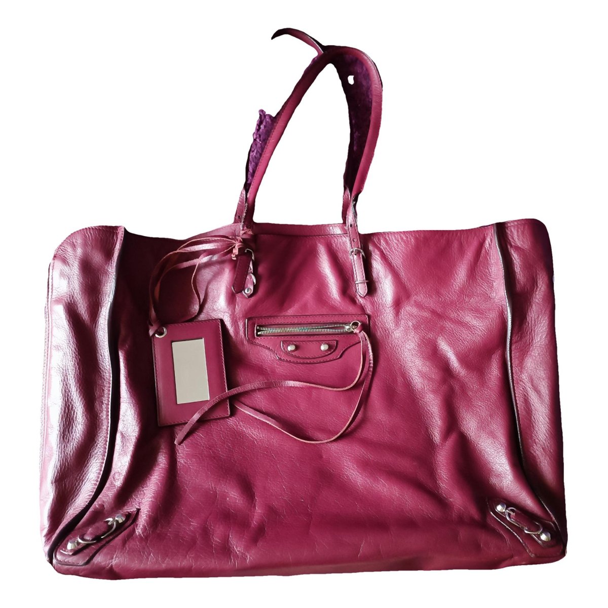 Papier leather handbag