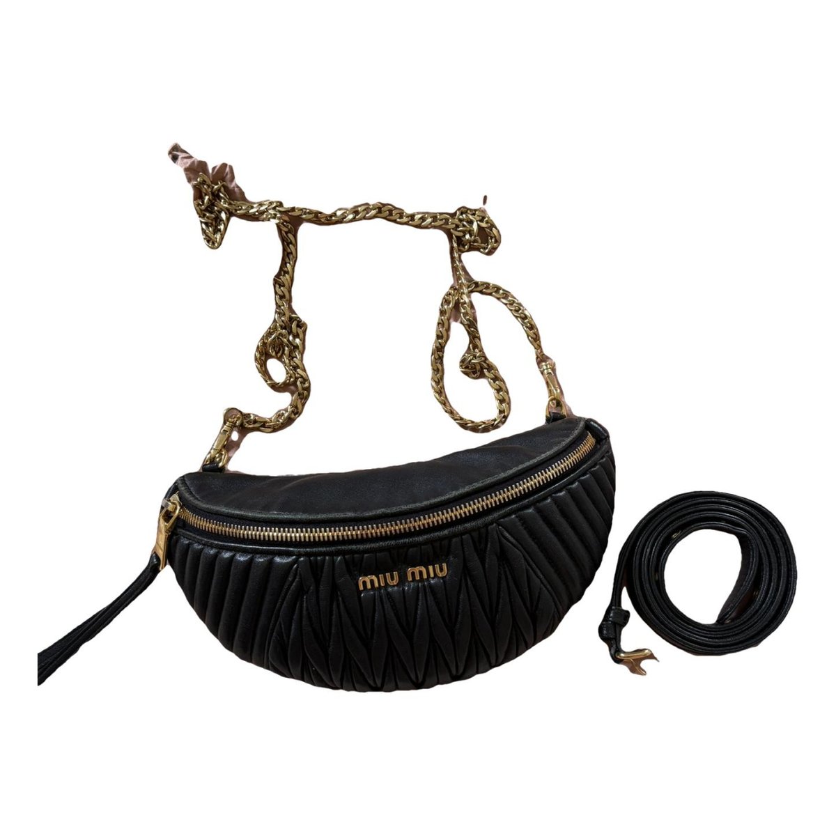 Pocket leather handbag