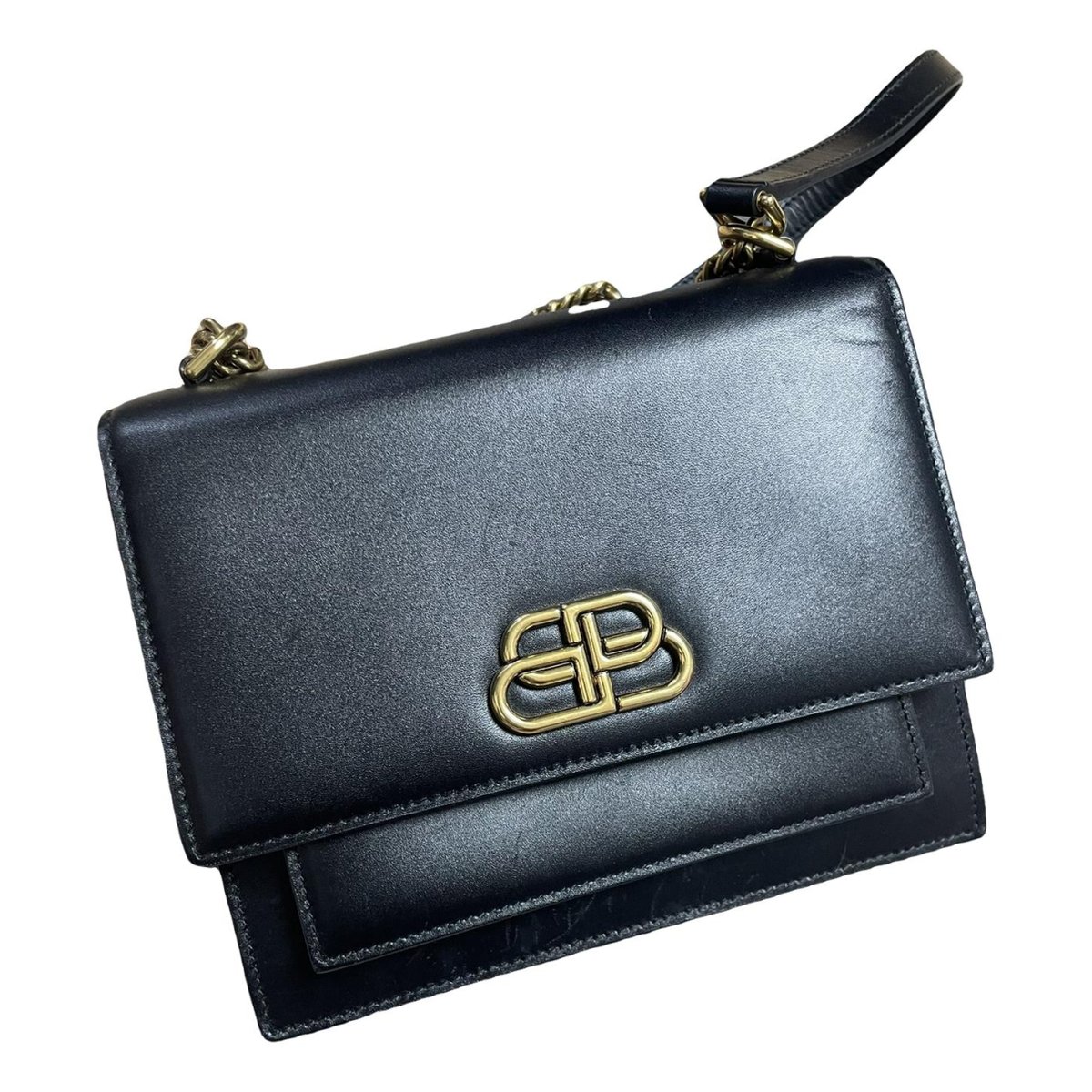 Sharp leather crossbody bag