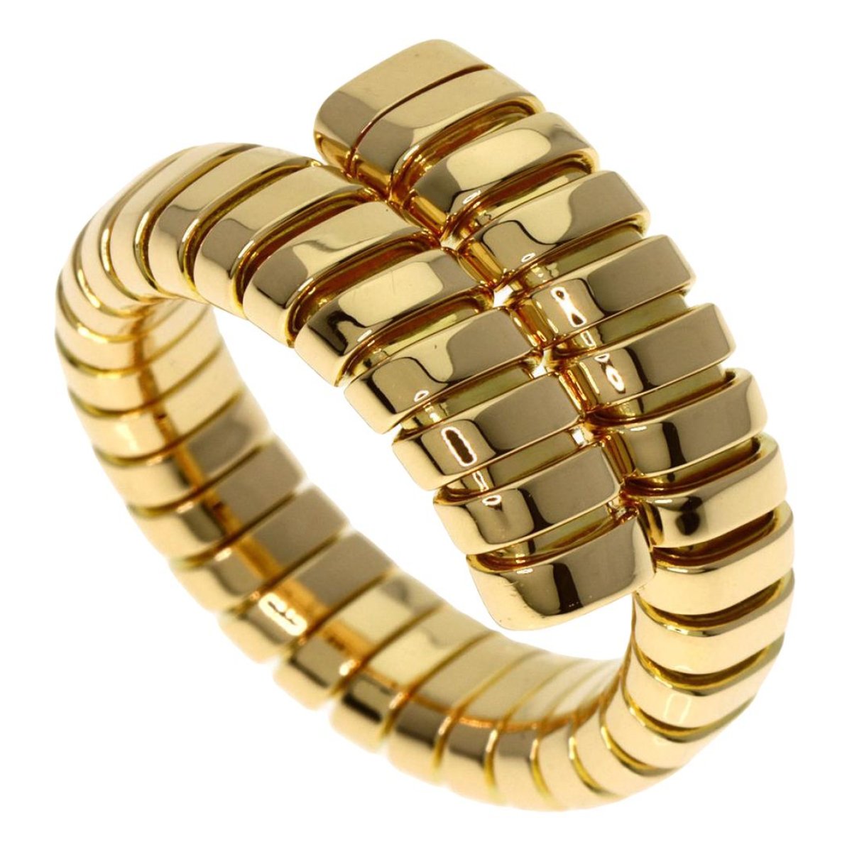Tubogas yellow gold ring