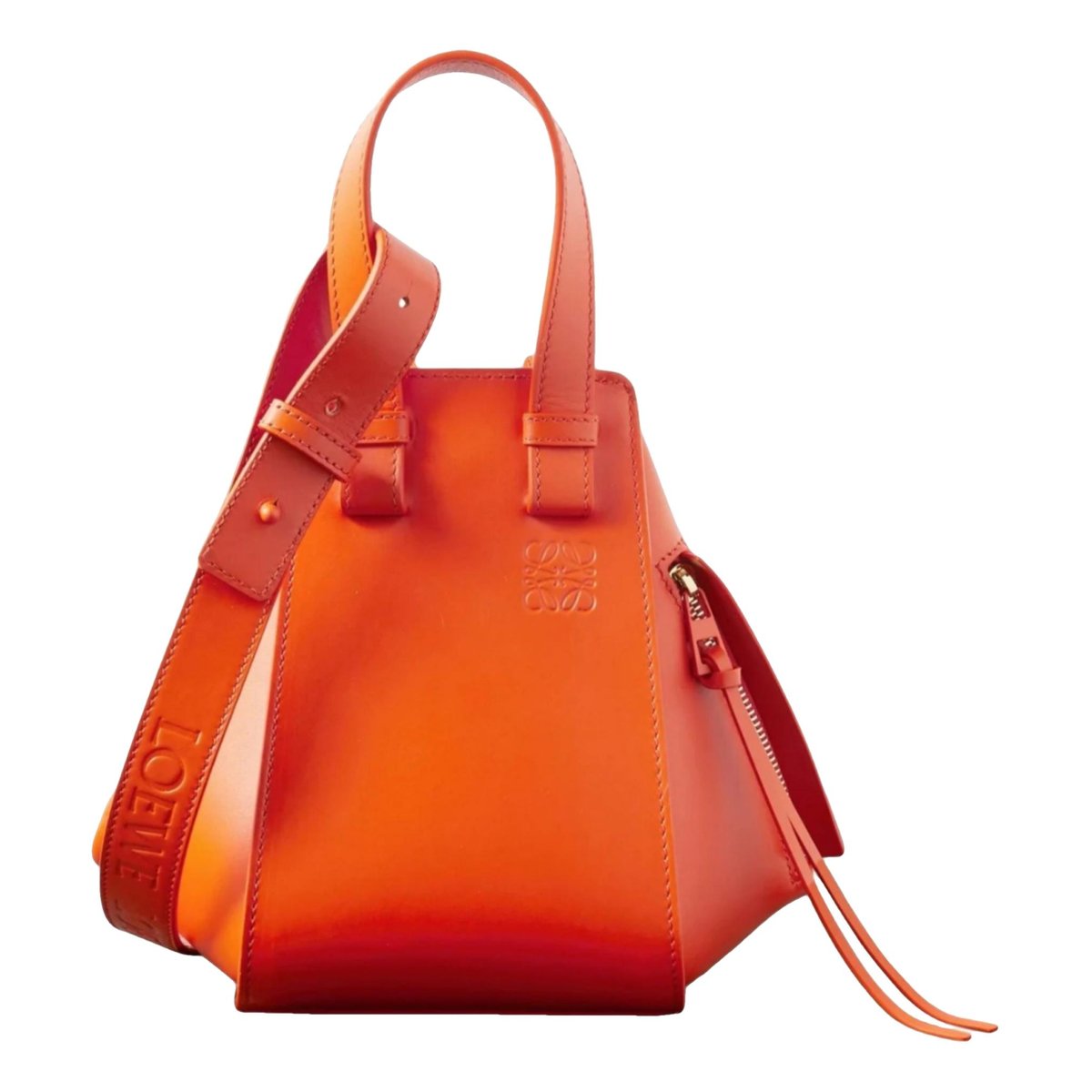 Hammock leather handbag