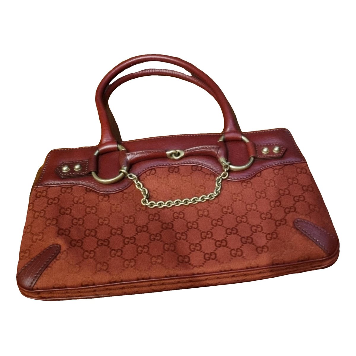 Horsebit Chain cloth handbag