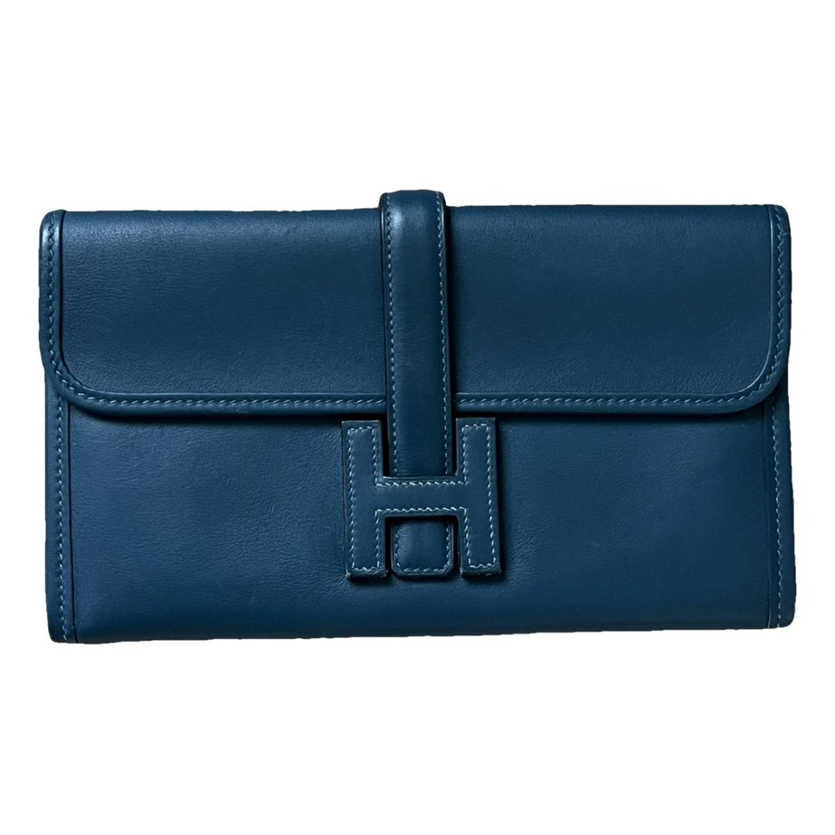 Jige leather clutch bag