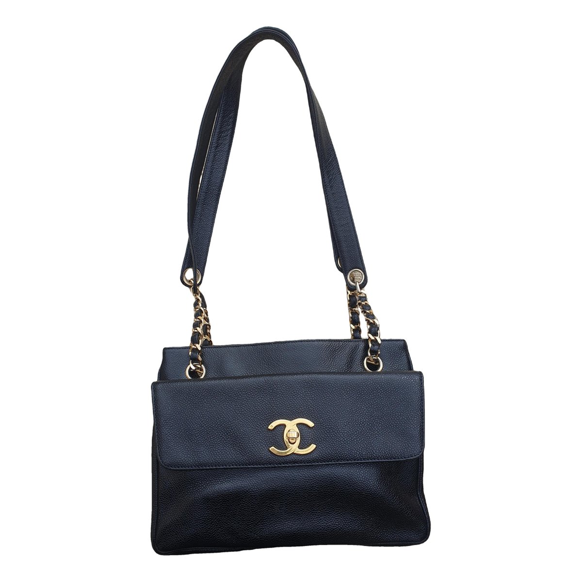 Vintage CC Chain leather handbag