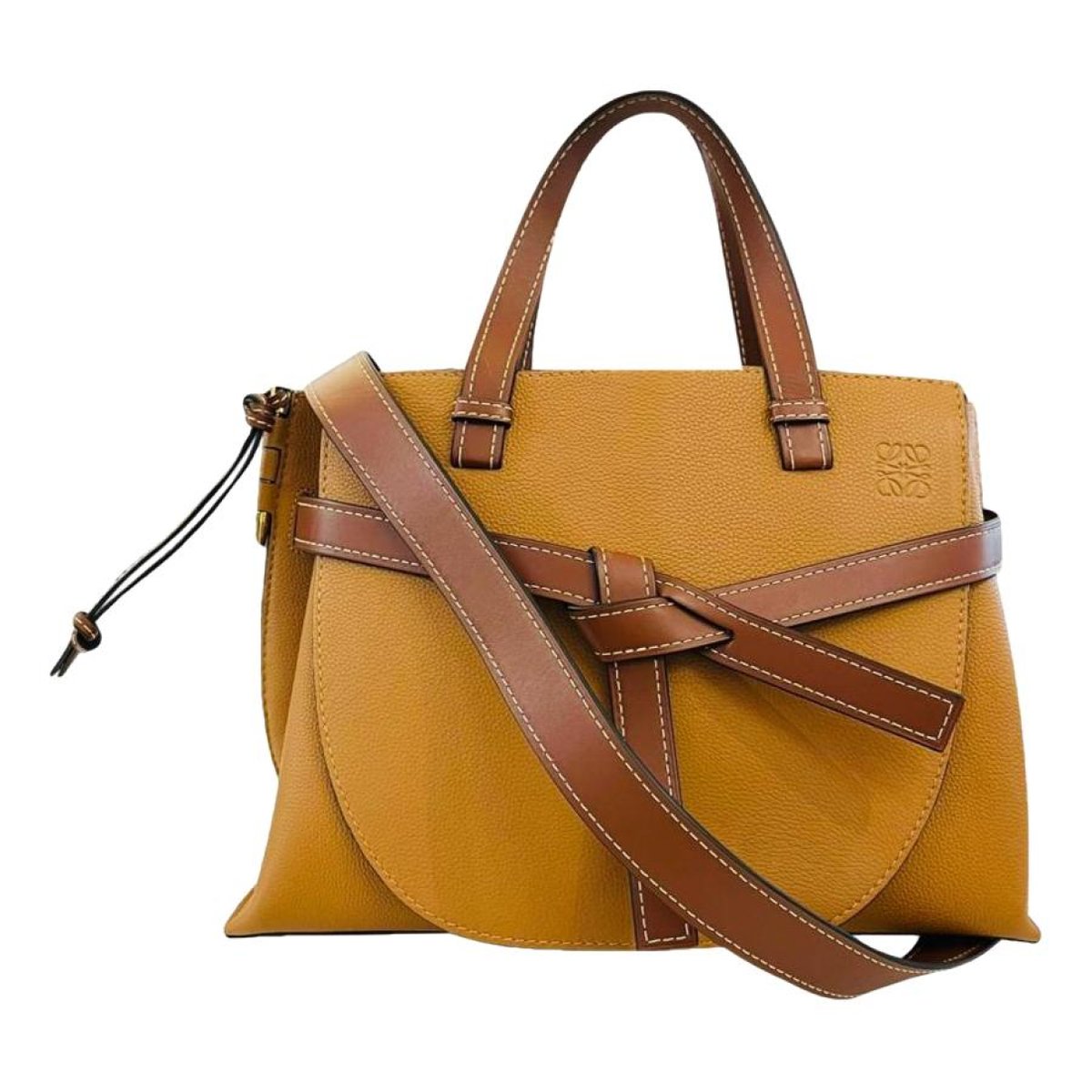 Gate Top Handle leather handbag