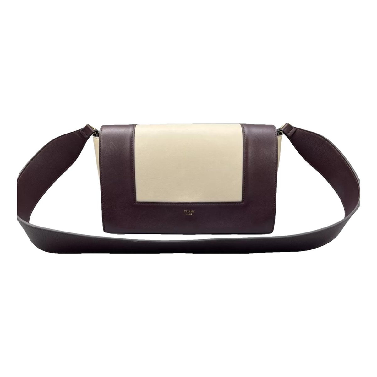 Frame leather handbag