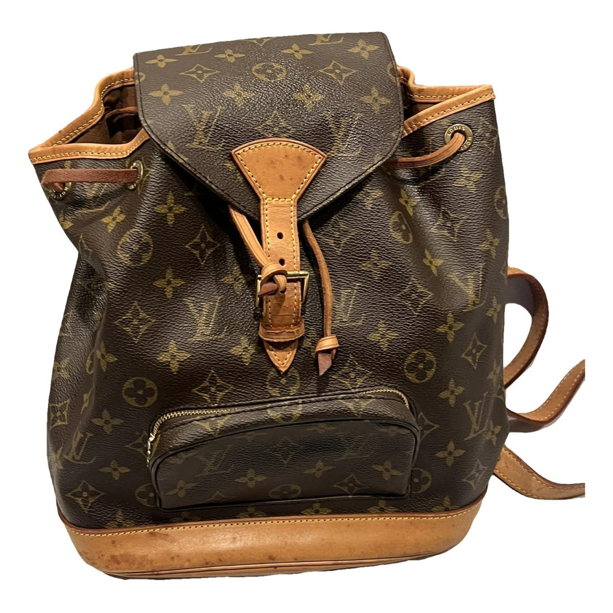 Montsouris Vintage leather backpack