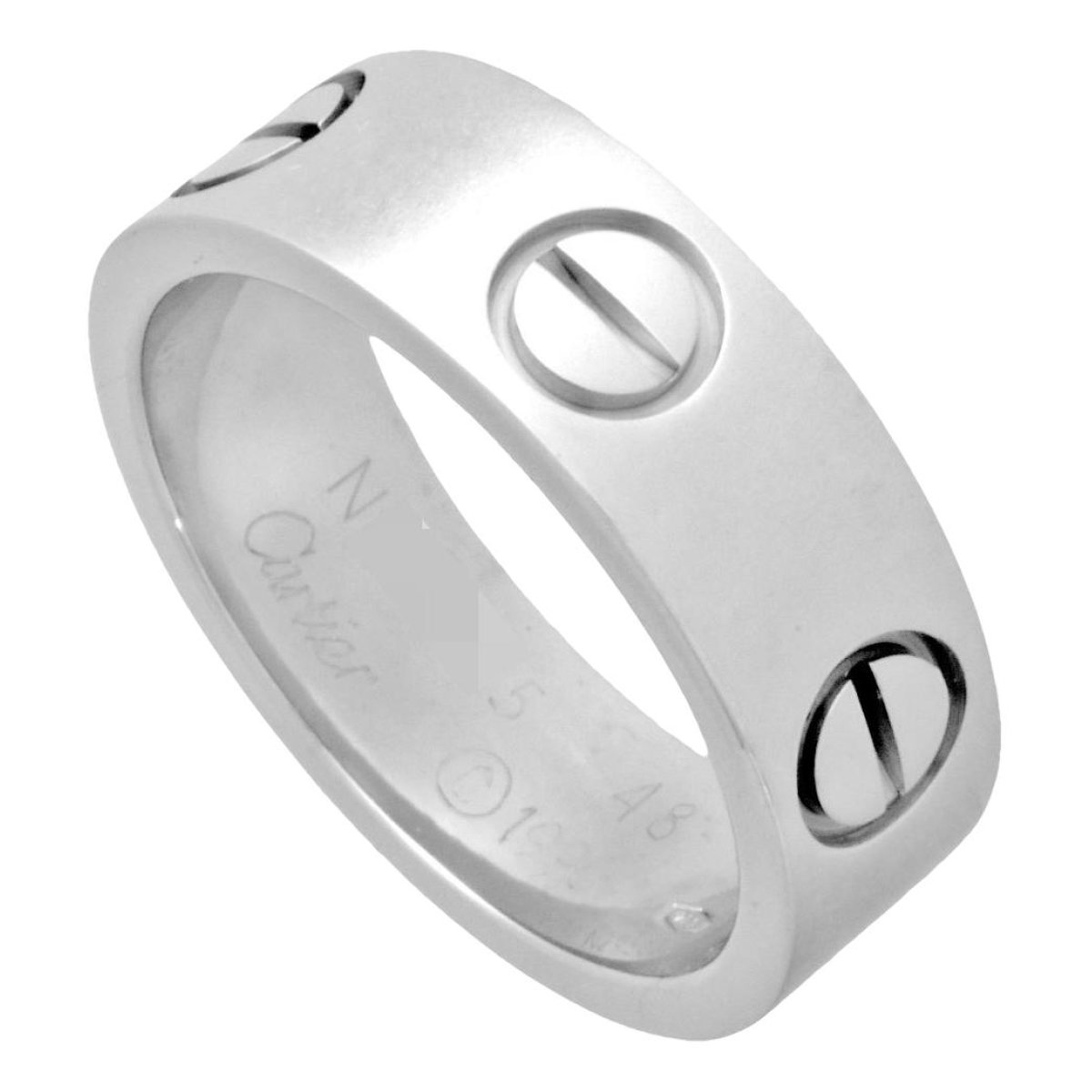 Love white gold ring