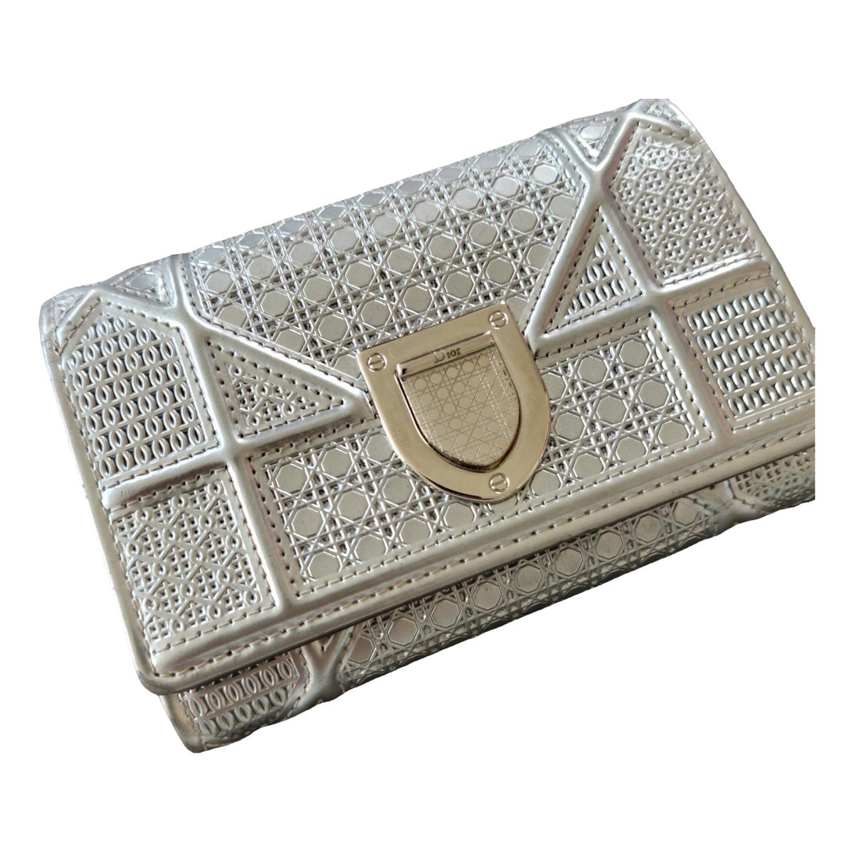 Diorama patent leather wallet