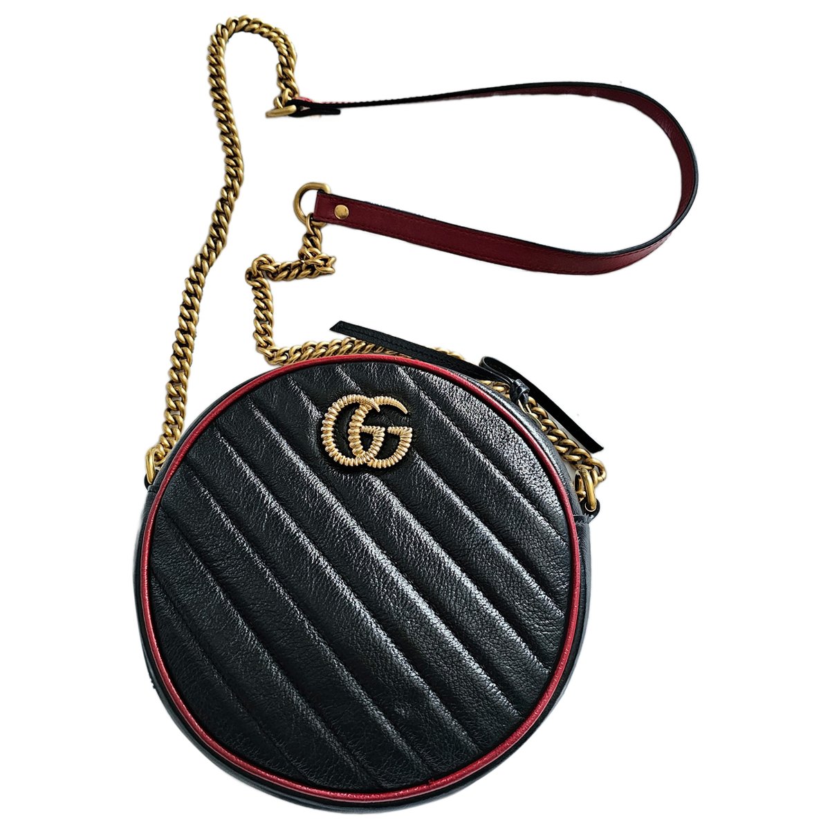 GG Marmont Round leather crossbody bag