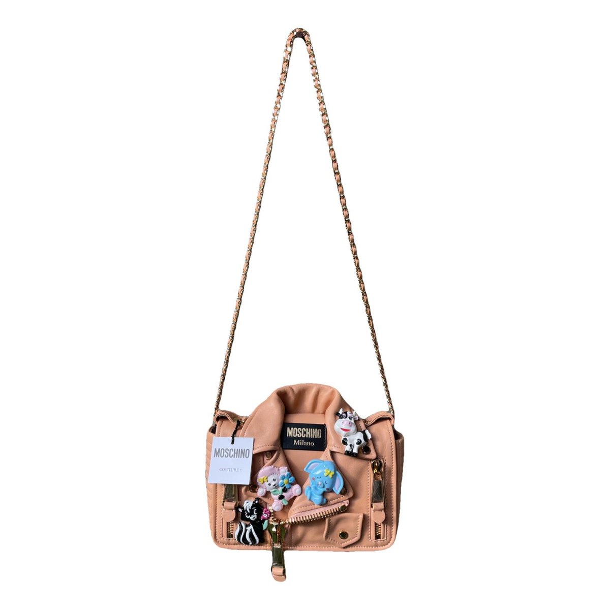 Biker leather handbag