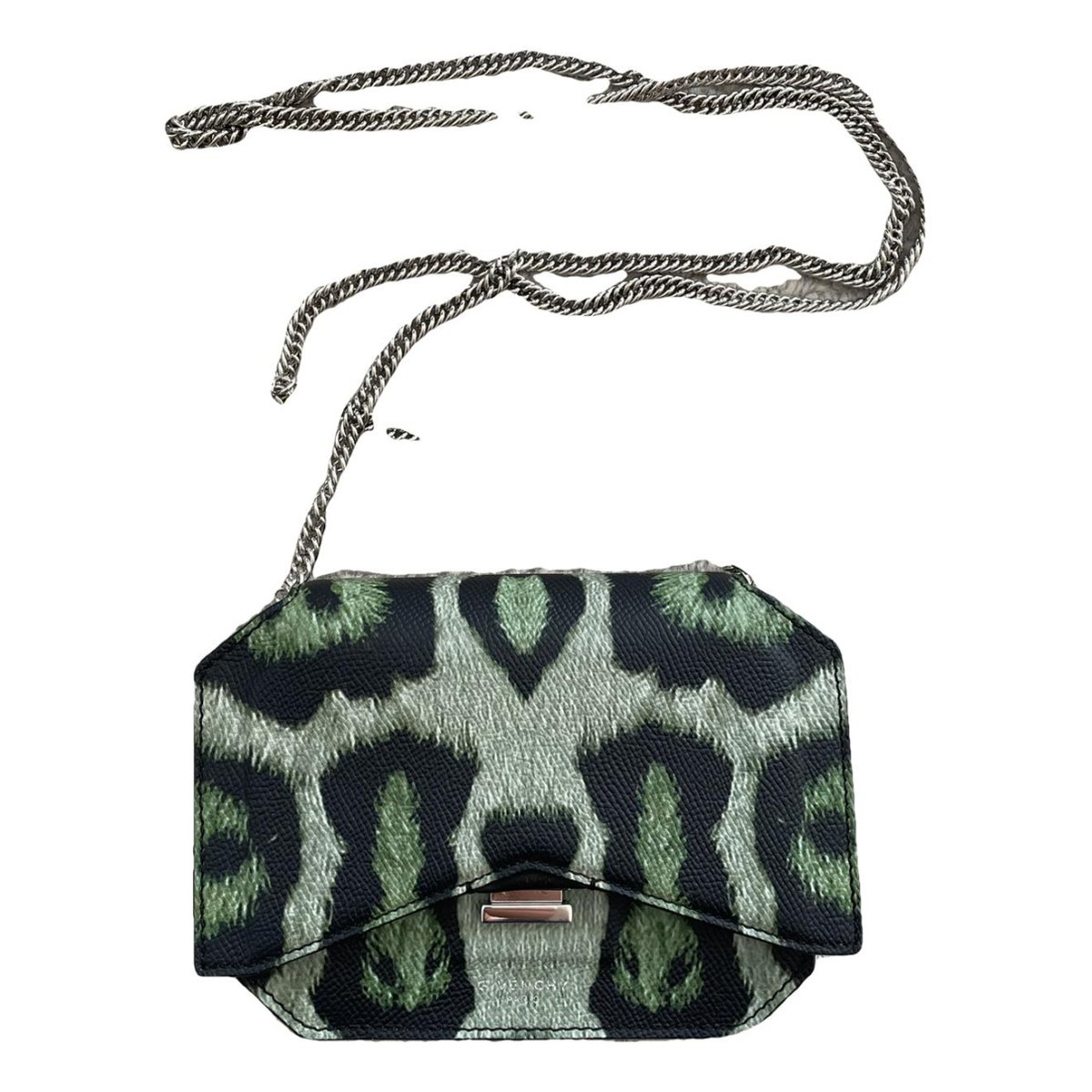 Bow Cut leather clutch bag