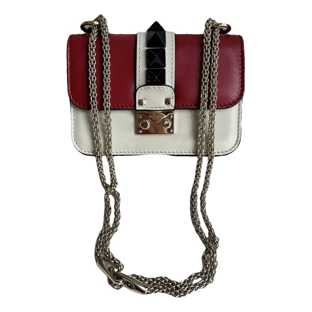 Glam Lock leather crossbody bag