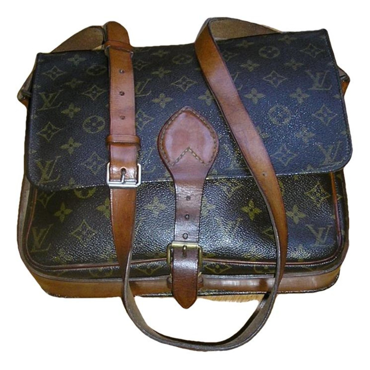 Cartouchière cloth handbag
