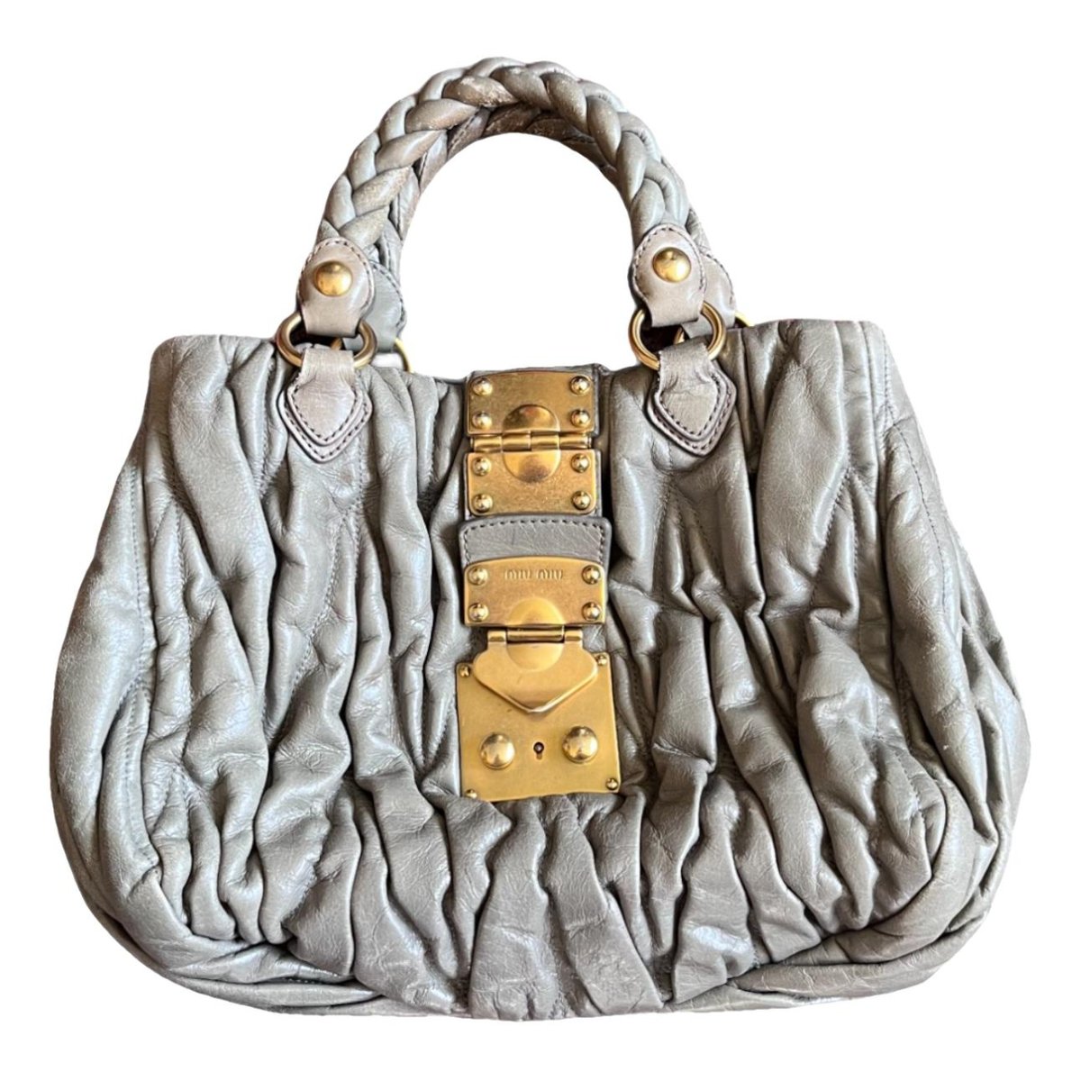 Matelassé leather handbag